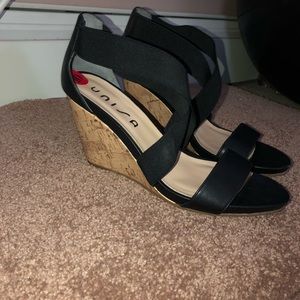Black Wedge Sandal